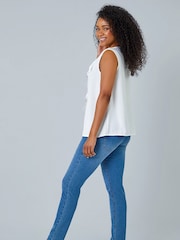 Roman White Frill Front Vest Top - Image 3 of 5
