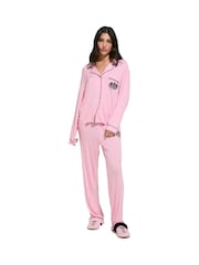 Juicy Couture Pink Dog Crest Jersey Pyjamas Set - Image 2 of 4