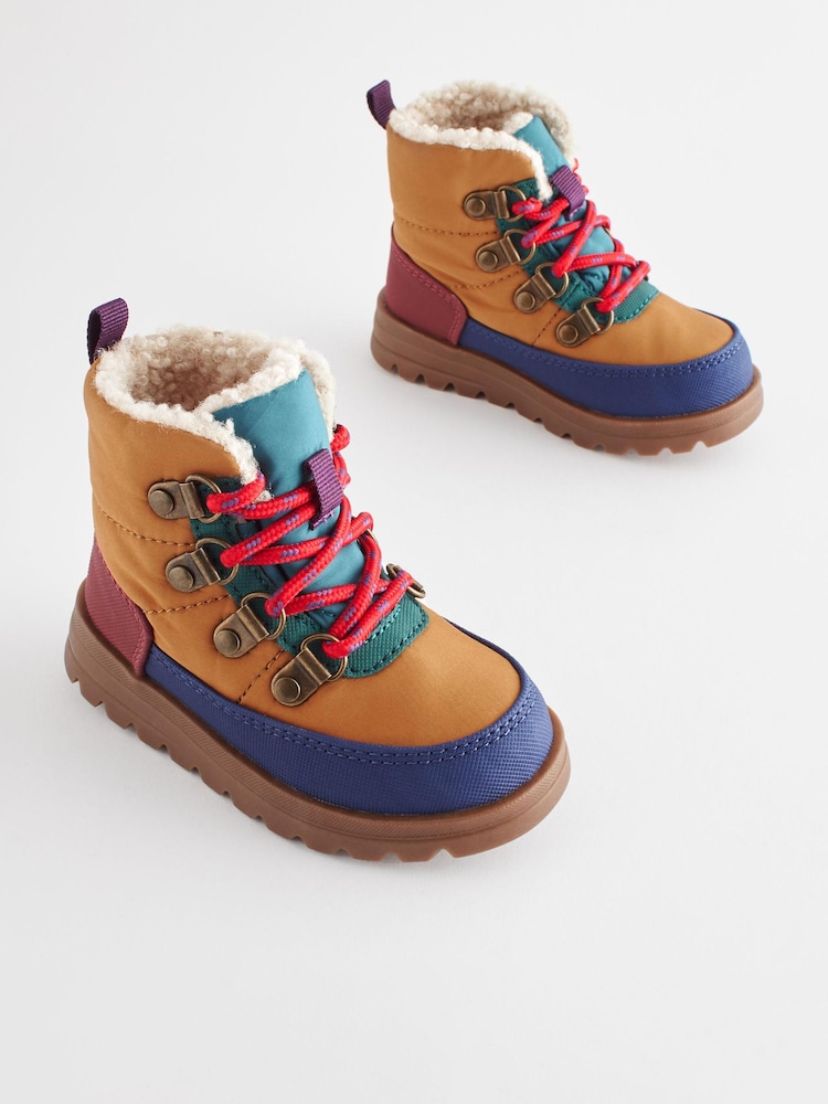 Multi Quilted Hiker Boots - Image 1 of 5 Multi Quilted Hiker Boots - Image 1 of 5