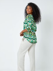 Roman Green Button Detail Blouse - Image 4 of 5