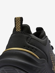Black/Gold Elastic Lace Trainers - Image 4 of 5