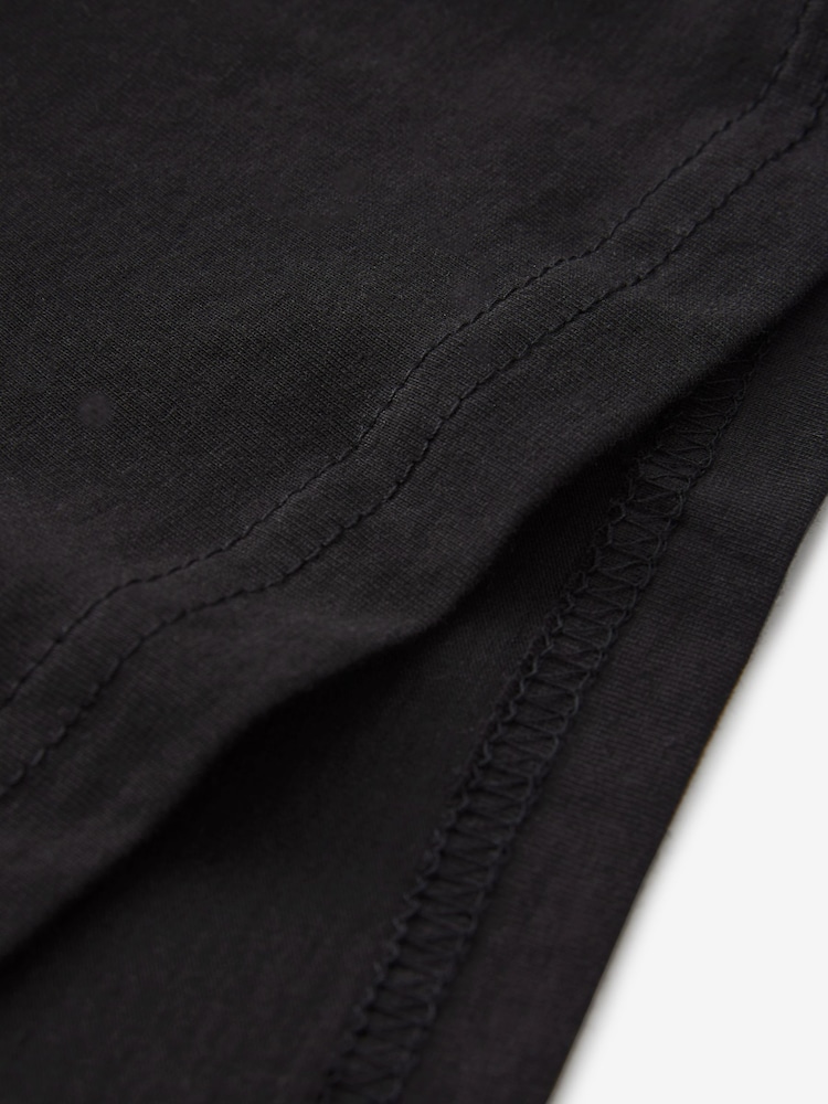 Black 100% Cotton T-Shirt: Life at Next Shop - Image 4 of 4