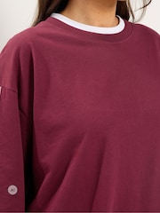Yours Curve Red Side Stripe 2-In-1 Jumper - Image 4 of 6