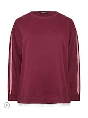 Yours Curve Red Side Stripe 2-In-1 Jumper - Image 5 of 6