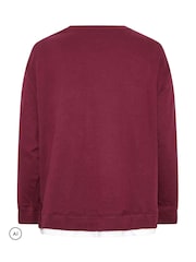 Yours Curve Red Side Stripe 2-In-1 Jumper - Image 6 of 6