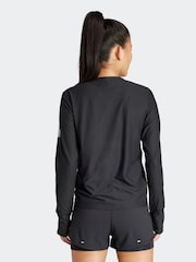 adidas Black Own The Run Long Sleeve T-Shirt - Image 2 of 8