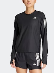 adidas Black Own The Run Long Sleeve T-Shirt - Image 4 of 8