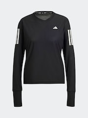 adidas Black Own The Run Long Sleeve T-Shirt - Image 6 of 8