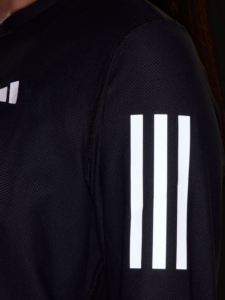adidas Black Own The Run Long Sleeve T-Shirt - Image 8 of 8