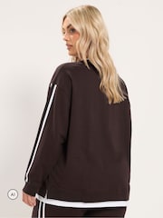 Yours Curve Brown Side Stripe 2-In-1 Jumper - Image 3 of 6