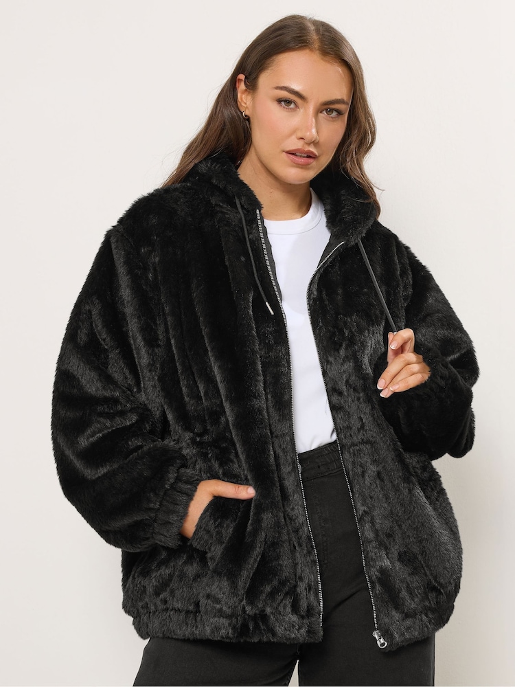 Yours Curve Veste à capuche en fausse fourrure - Image 1 sur 5