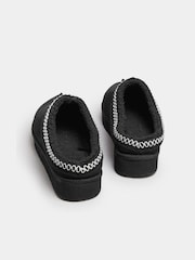 Yours Curve Black Extra Wide Fit Faux Suede Embroidered Mules - Image 5 of 6
