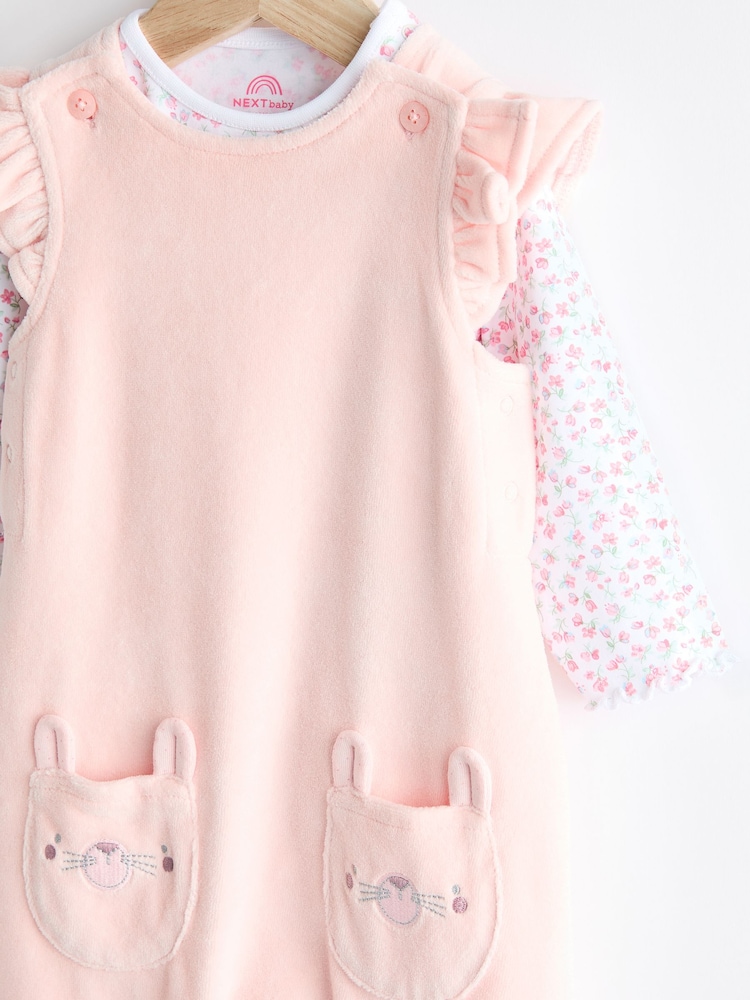 Pink Baby Dungarees and Longsleeve Bodysuit Set (0mths-2yrs) - Image 4 of 8