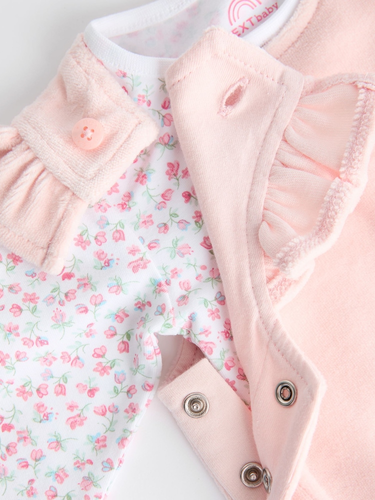 Pink Baby Dungarees and Longsleeve Bodysuit Set (0mths-2yrs) - Image 6 of 8