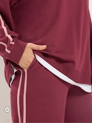 Yours Curve Red 2-in-1 Sweat Top & Jogger Set - Image 4 of 6