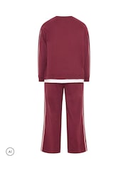 Yours Curve Red 2-in-1 Sweat Top & Jogger Set - Image 6 of 6