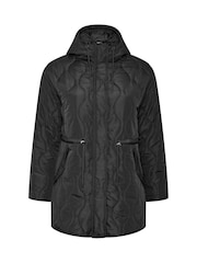 Yours Curve Black Lightweight Padded Jacket - Image 5 of 6