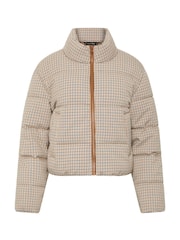 PixieGirl Petite Natural Check Puffer Coat - Image 5 of 6