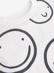 White/Black All-Over Print 100% Cotton Short Sleeve T-Shirt (3mths-7yrs) - Image 3 of 3