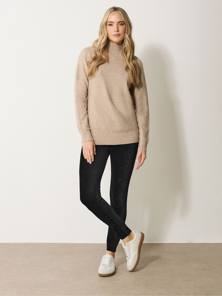 Long Tall Sally Black Cord Skinny Leggings - Image 1 of 5