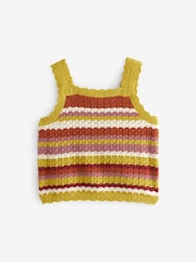 Multi Crochet Stripe Vest (3-16yrs) - Image 2 of 3