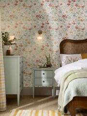 Laura Ashley Antique Pink Shropshire Posy A4 Wallpaper Sample - Image 1 of 2