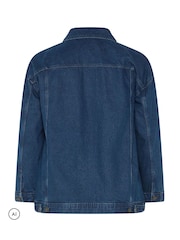 Yours Curve Blue Oversized Denim Jacket - Image 7 of 7