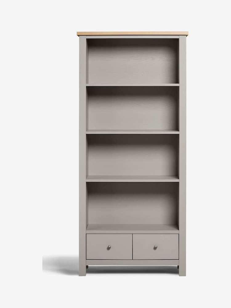 Dove Grey Malvern Oak Effect Bookcase Shelf - Image 2 of 7