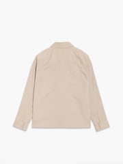 French Connection Brown Cotton Zip-Through Collared Chest Pocket Overshirt - Image 4 of 6