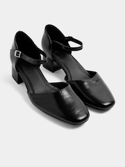 Yours Curve Black Wide Fit Square Toe Block Heels - Image 3 of 5