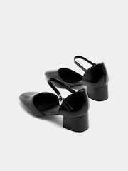 Yours Curve Black Wide Fit Square Toe Block Heels - Image 4 of 5