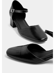 Yours Curve Black Wide Fit Square Toe Block Heels - Image 5 of 5