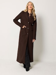 Long Tall Sally Brown Maxi City Coat - Image 1 of 7