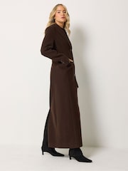 Long Tall Sally Brown Maxi City Coat - Image 2 of 7