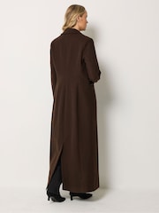 Long Tall Sally Brown Maxi City Coat - Image 4 of 7