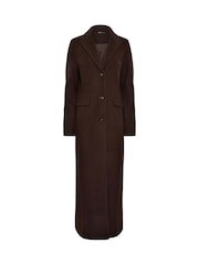 Long Tall Sally Brown Maxi City Coat - Image 6 of 7