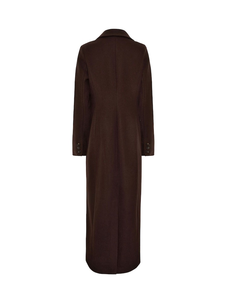 Long Tall Sally Brown Maxi City Coat - Image 7 of 7 Long Tall Sally Brown Maxi City Coat - Image 7 of 7