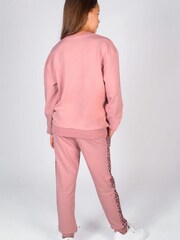 Pineapple Pink Girls Leopard Logo Sweatshirt - Image 2 of 5