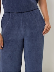 Long Tall Sally Blue Cord Wide Leg Trousers - Image 4 of 6