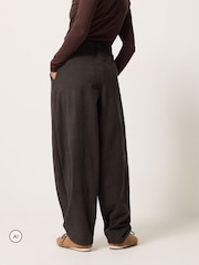 PixieGirl Petite Brown Cord Barrel Leg Trousers - Image 3 of 6