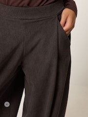 PixieGirl Petite Brown Cord Barrel Leg Trousers - Image 4 of 6