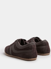 Yours Curve Brown Low Retro Stripe Trainers In Extra Wide EEE Fit - Image 3 of 5
