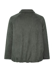 Yours Curve Green Suedette Bomber Jacket - Image 7 of 7