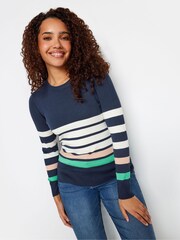 M&Co Blue Striped Jumper - Image 1 of 1