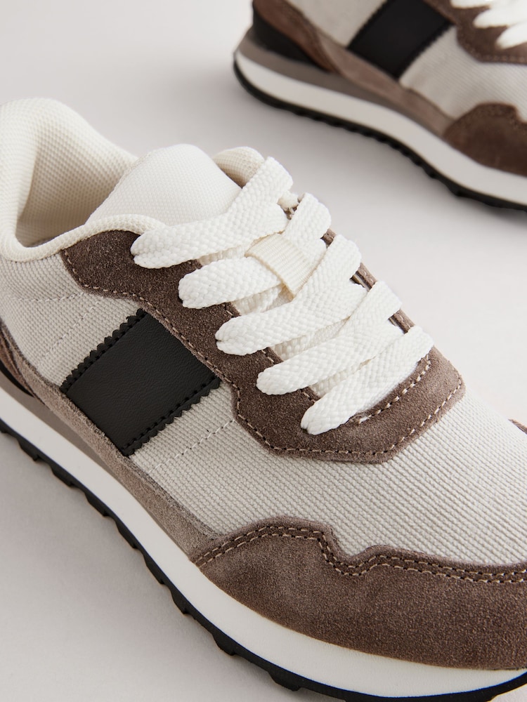 Brown Lace-Up Trainers - Image 6 of 6