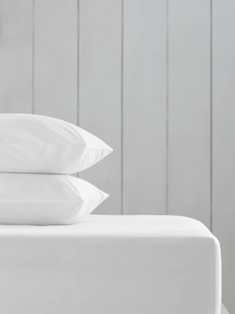 White Cotton Rich Deep Fitted Sheet - Image 1 of 2