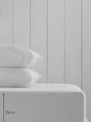 White Cotton Rich Deep Fitted Sheet - Image 2 of 2