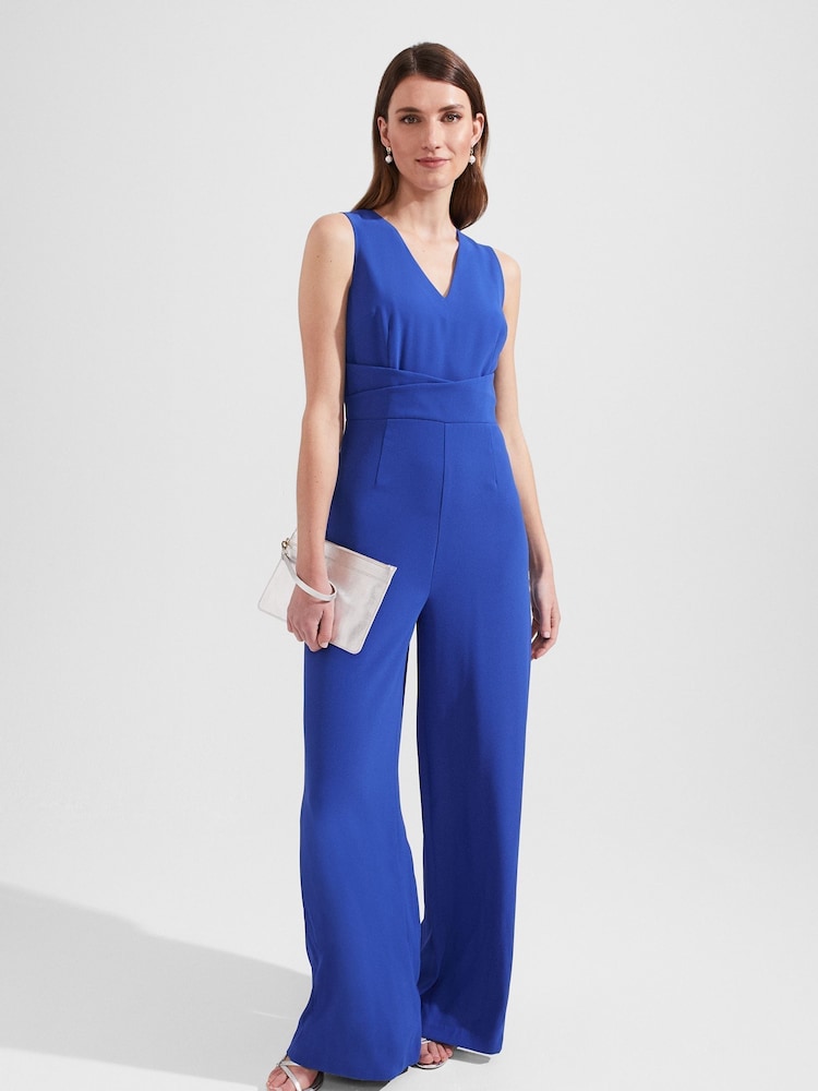 Hobbs Blue Priscilla Jumpsuit - Image 1 of 4 Hobbs Blue Priscilla Jumpsuit - Image 1 of 4