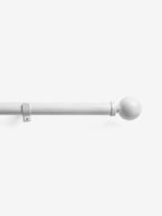 White Ball Finial Extendable Curtain 35mm Pole Kit - Image 4 of 5
