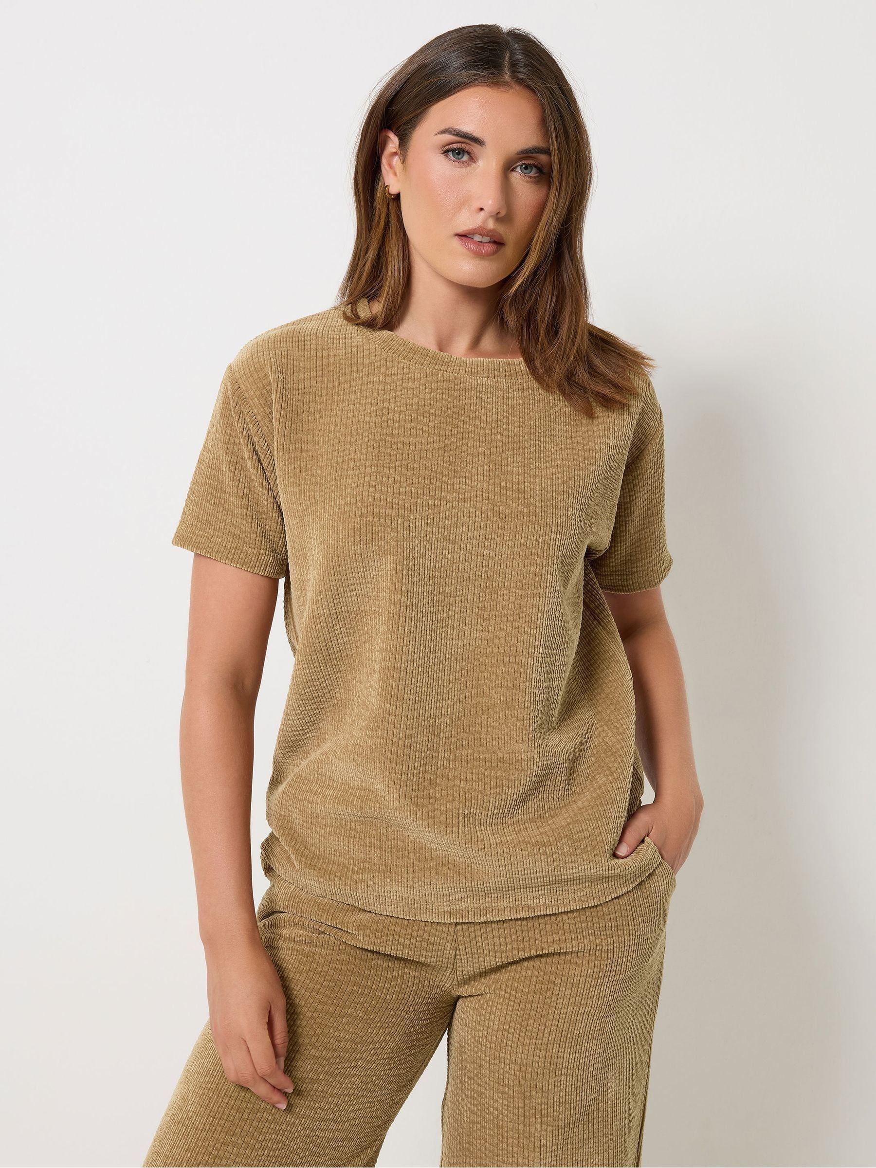 Lts Women's Brown Tall Stone Cord Tshirt Size 20 - Image 2